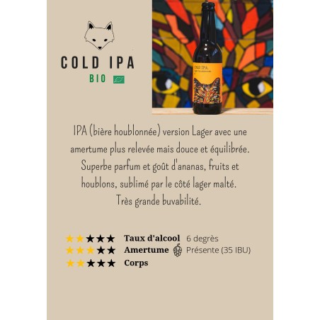 BIERE BURDIGALA COLD IPA BIO 75 cl